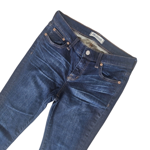 Madewell Alley Straight Leg Jeans Size 25 Dark Blue Mid Rise Slim Fit. - Picture 5 of 10